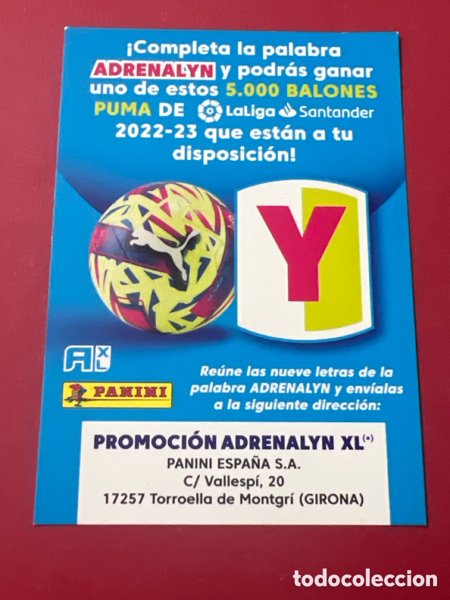 Cromos de F&uacute;tbol: C7163. Letra Y Promocion Adrenalyn 22 - 23 - Panini - 2022 - 2023