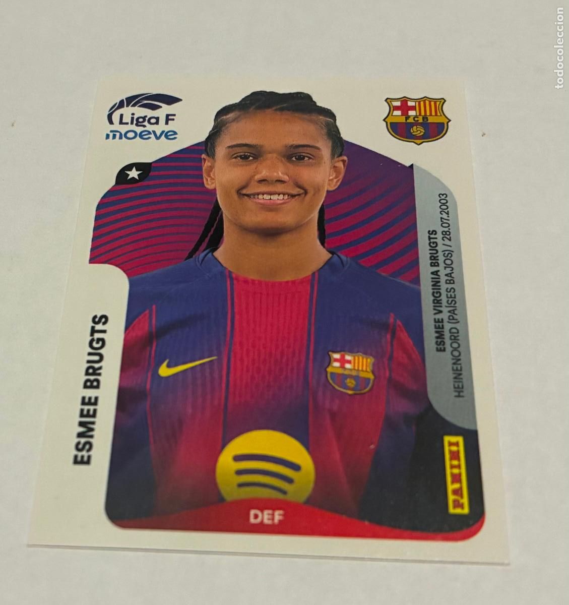Cromos de F&uacute;tbol: CROMO PANINI FUTBOL ESMEE BRUGTS, LIGA FEMENINA MOEVE, 2025-26, Numero 91