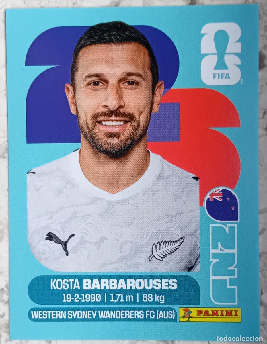 Cromos de F&uacute;tbol: Figurina Panini 2026 Cromo World Cup Usa Mundial 2026 Kosta Barbarouses New Zeland n NZL 20