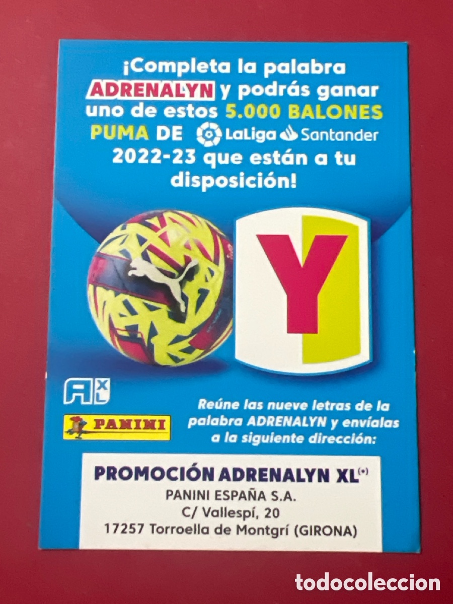 Cromos de F&uacute;tbol: C7173. Letra Y Promocion Adrenalyn 22 - 23 - Panini - 2022 - 2023