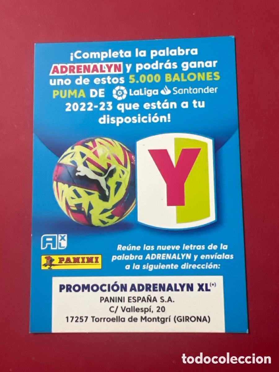 Cromos de F&uacute;tbol: C7185. Letra Y Promocion Adrenalyn 22 - 23 - Panini - 2022 - 2023