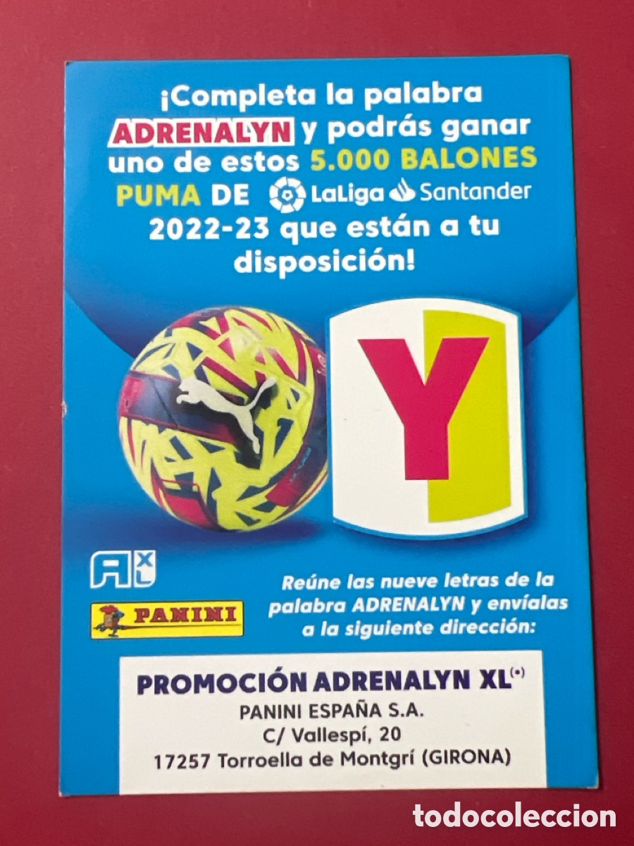 Cromos de F&uacute;tbol: C7187. Letra Y Promocion Adrenalyn 22 - 23 - Panini - Nuevo - 2022 - 2023