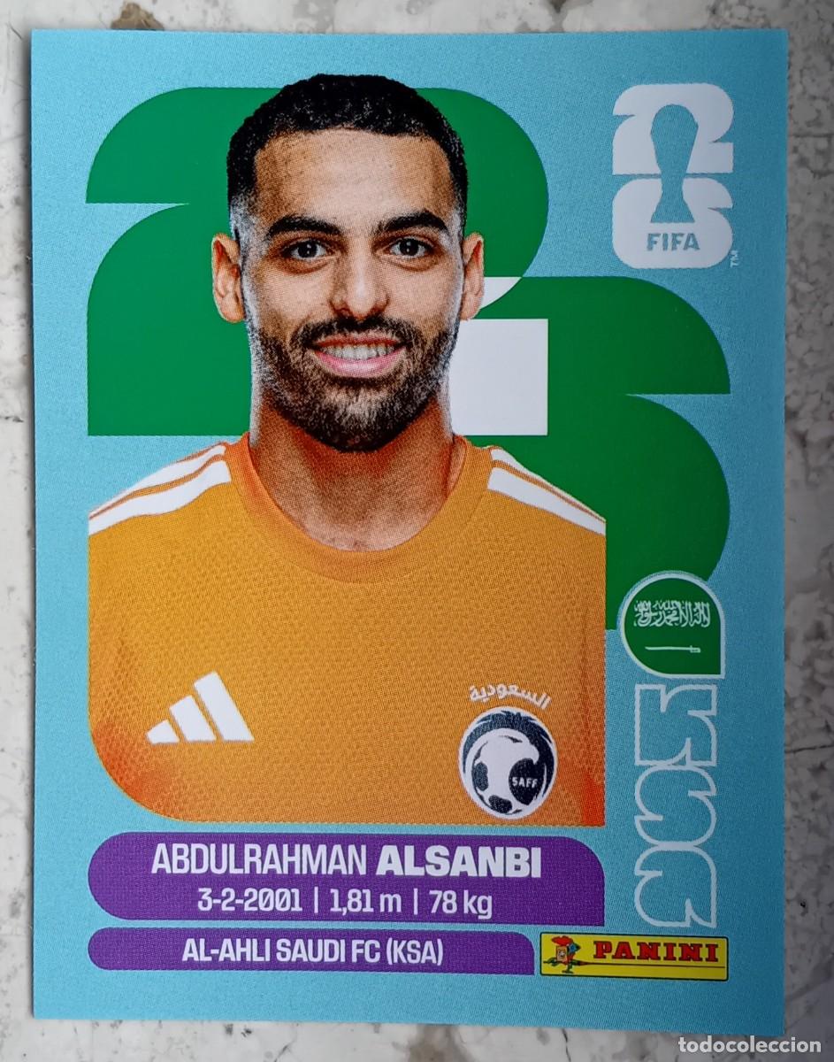 Cromos de F&uacute;tbol: Figurina Panini 2026 Cromo World Cup Usa Mundial 2026 Abdulrhaman Alsanbi Saudi Arabia n KSA 3