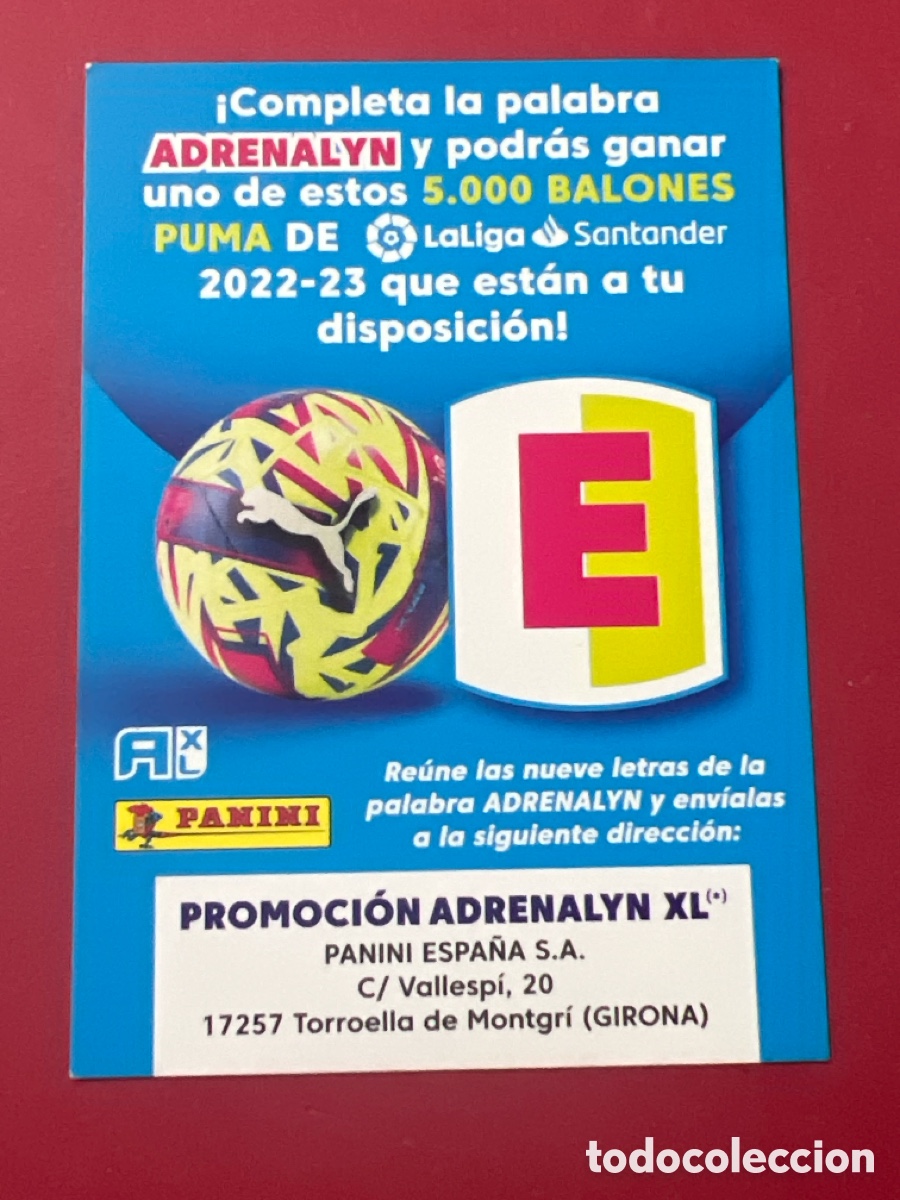 Cromos de F&uacute;tbol: C7243. Letra E promoci&oacute;n bal&oacute;n Puma, Panini Adrenalyn XL 2022 2023 22 23