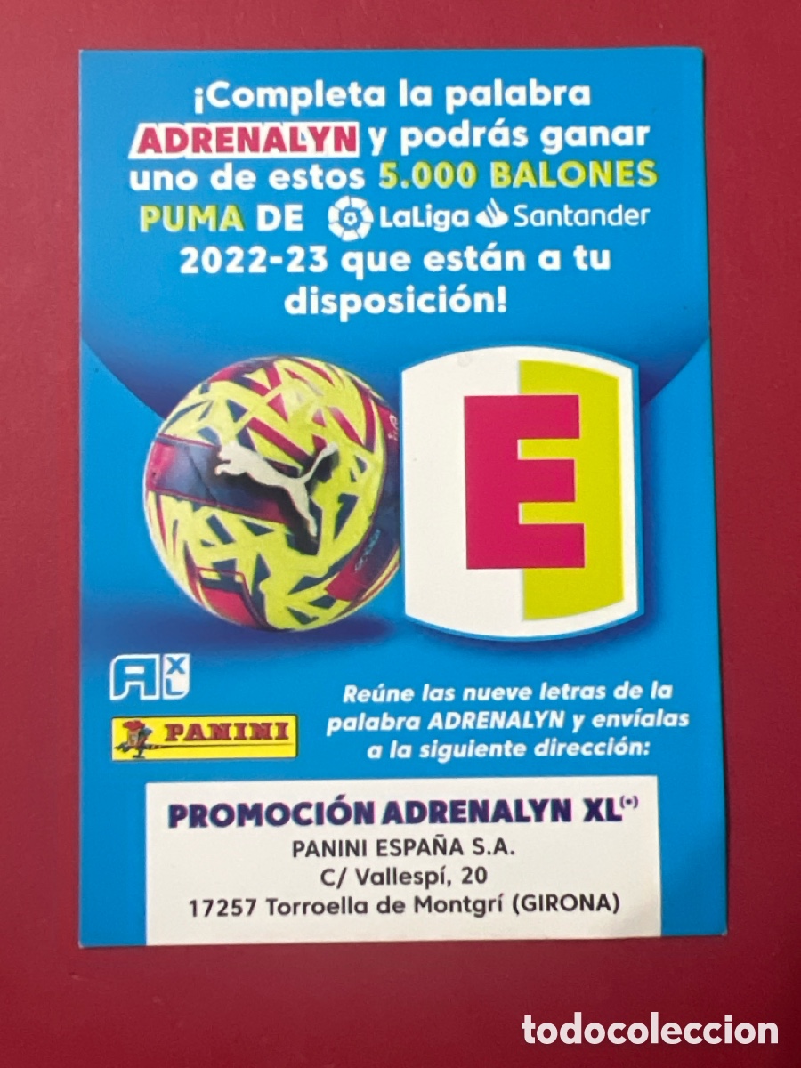 Cromos de F&uacute;tbol: C7252. Letra E promoci&oacute;n bal&oacute;n Puma, Panini Adrenalyn XL 2022 2023 22 23