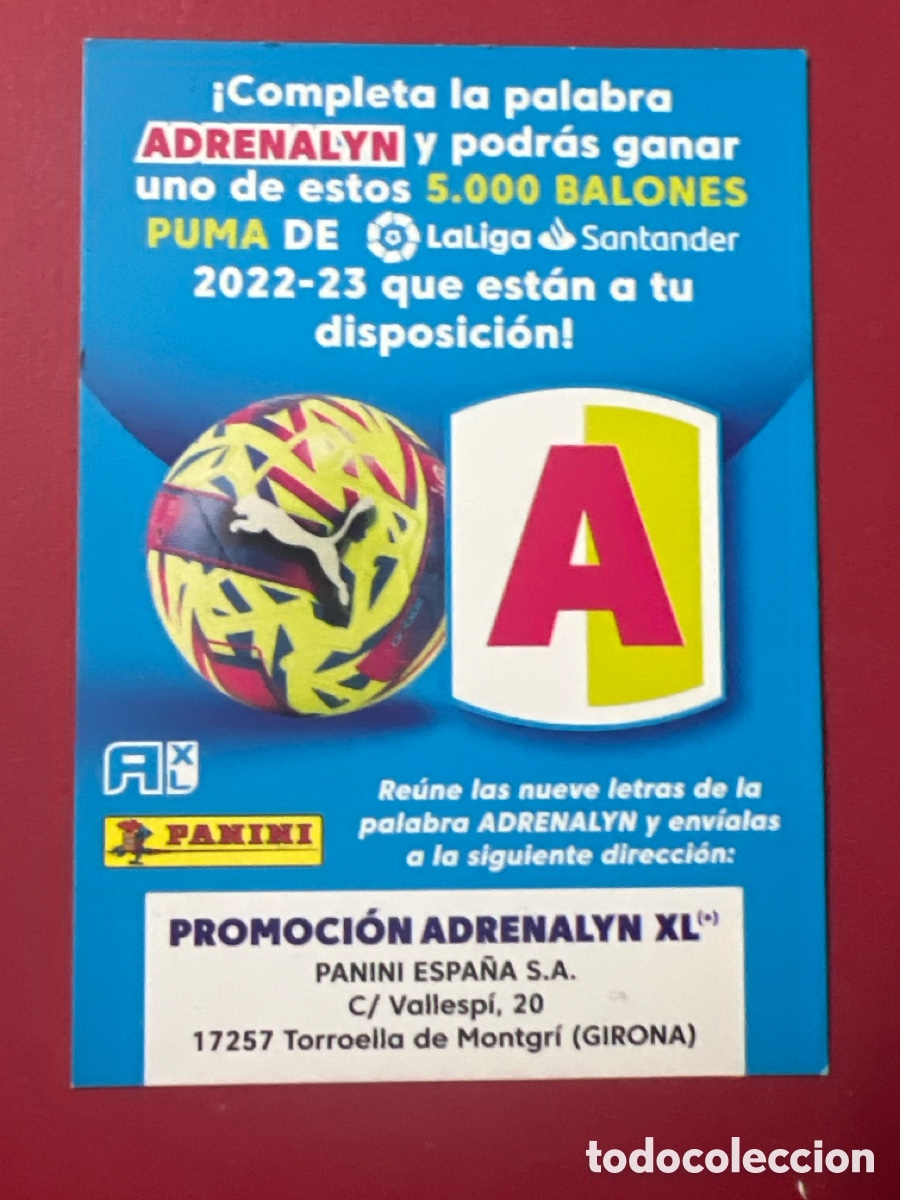 Cromos de F&uacute;tbol: C7270. Letra A promoci&oacute;n bal&oacute;n Puma, Panini Adrenalyn XL 2022 2023 22 23