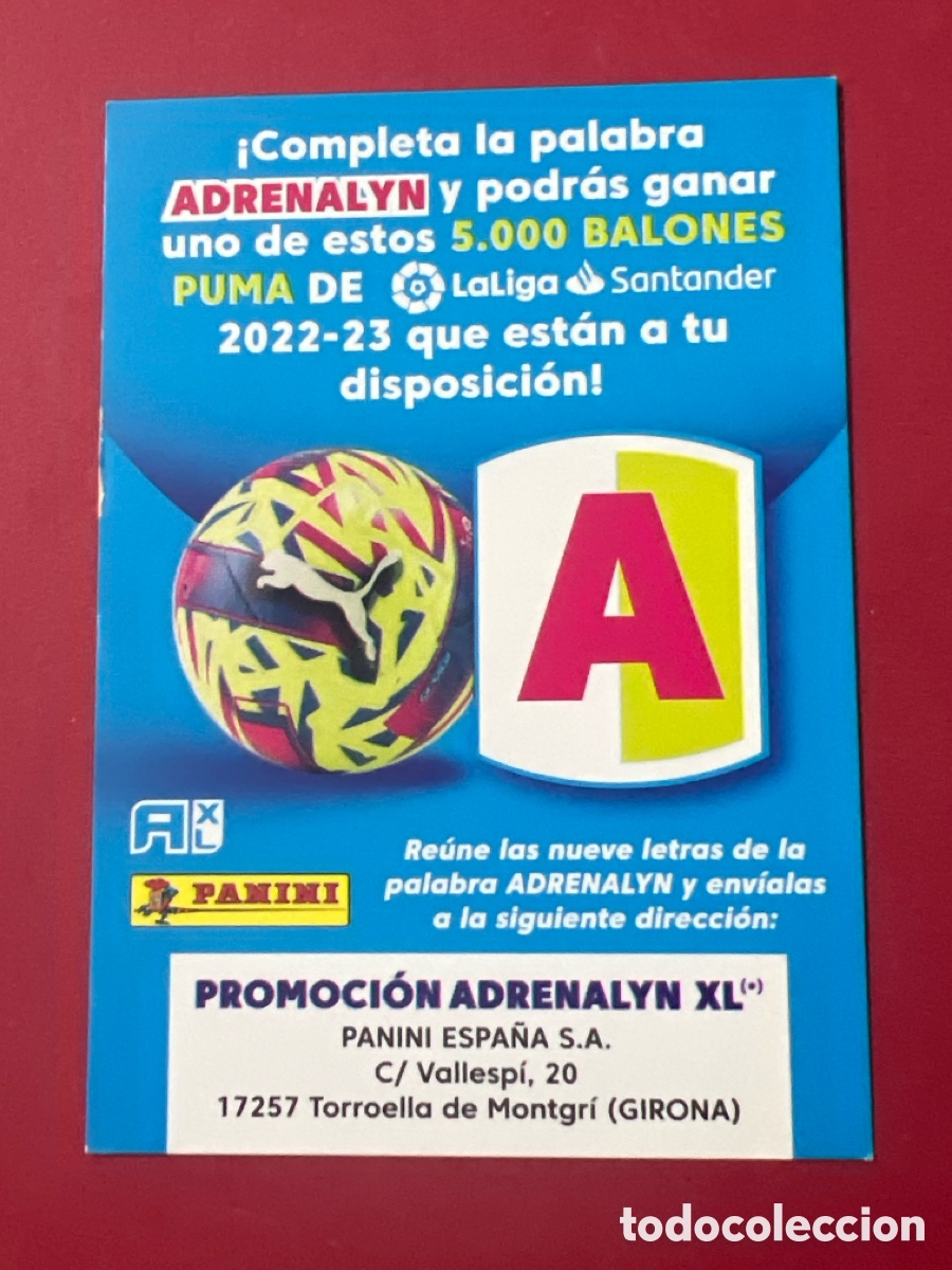 Cromos de F&uacute;tbol: C7283. Letra A promoci&oacute;n bal&oacute;n Puma, Panini Adrenalyn XL 2022 2023 22 23
