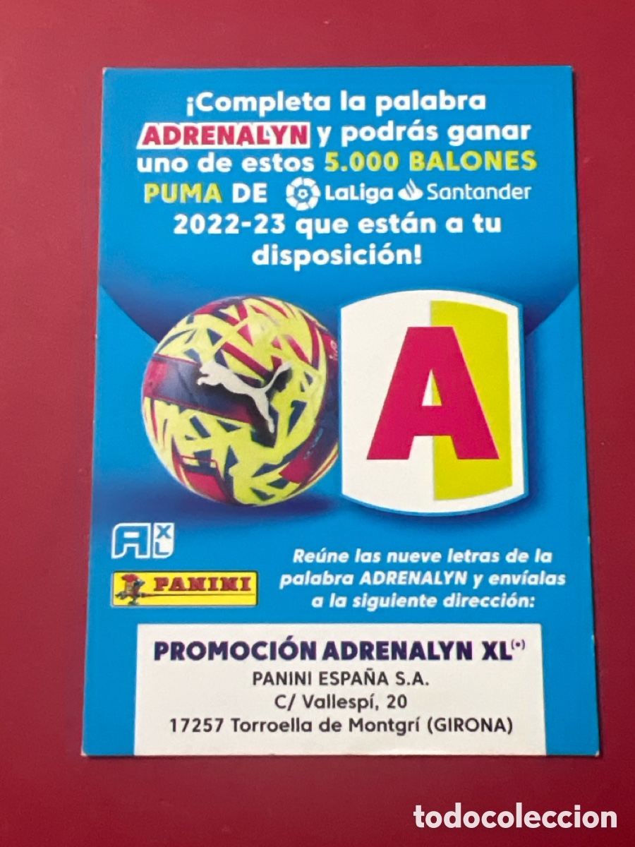 Cromos de F&uacute;tbol: C7285. Letra A promoci&oacute;n bal&oacute;n Puma, Panini Adrenalyn XL 2022 2023 22 23