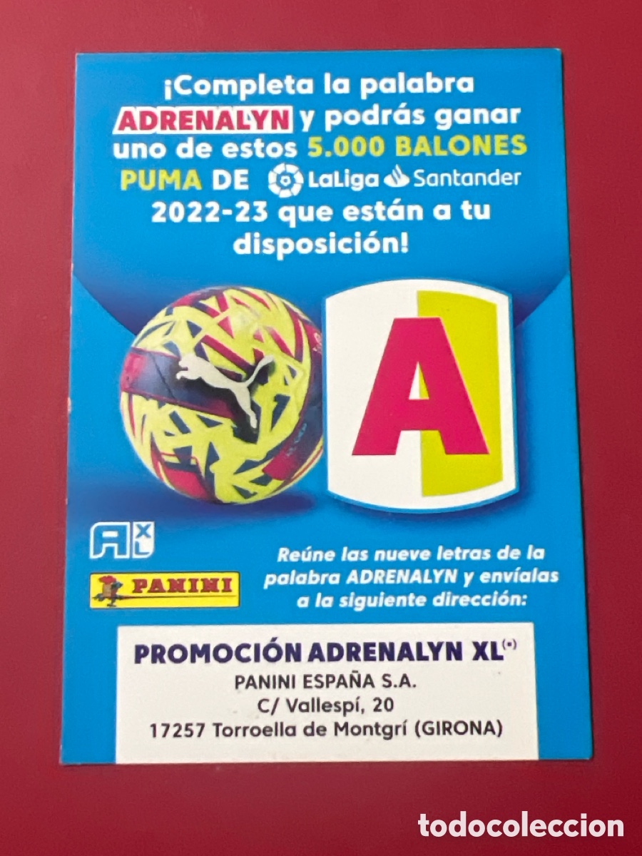 Cromos de F&uacute;tbol: C7293. Letra A promoci&oacute;n bal&oacute;n Puma, Panini Adrenalyn XL 2022 2023 22 23