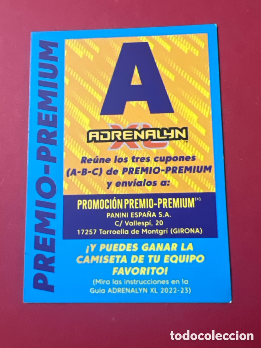 Cromos de F&uacute;tbol: C7304. LETRA A - SOBRE PREMIO PREMIUM ADRENALYN XL LIGA 2022 2023 - 22 23 - PANINI