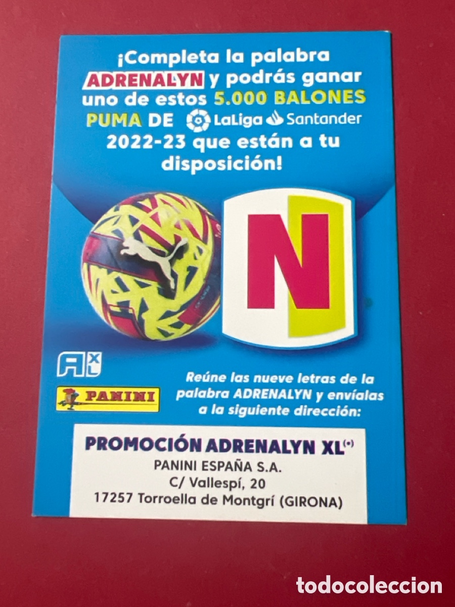 Cromos de F&uacute;tbol: C7338. Letra N promoci&oacute;n bal&oacute;n Puma, Panini Adrenalyn XL 2022 2023 22 23