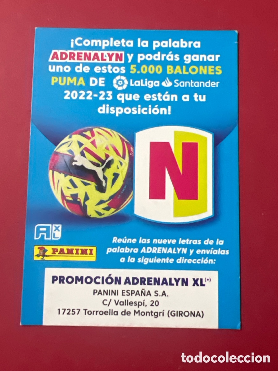 Cromos de F&uacute;tbol: C7343. Letra N promoci&oacute;n bal&oacute;n Puma, Panini Adrenalyn XL 2022 2023 22 23