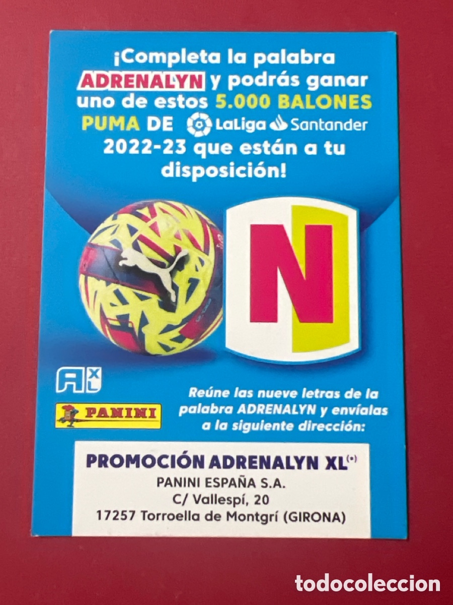 Cromos de F&uacute;tbol: C7350. Letra N promoci&oacute;n bal&oacute;n Puma, Panini Adrenalyn XL 2022 2023 22 23