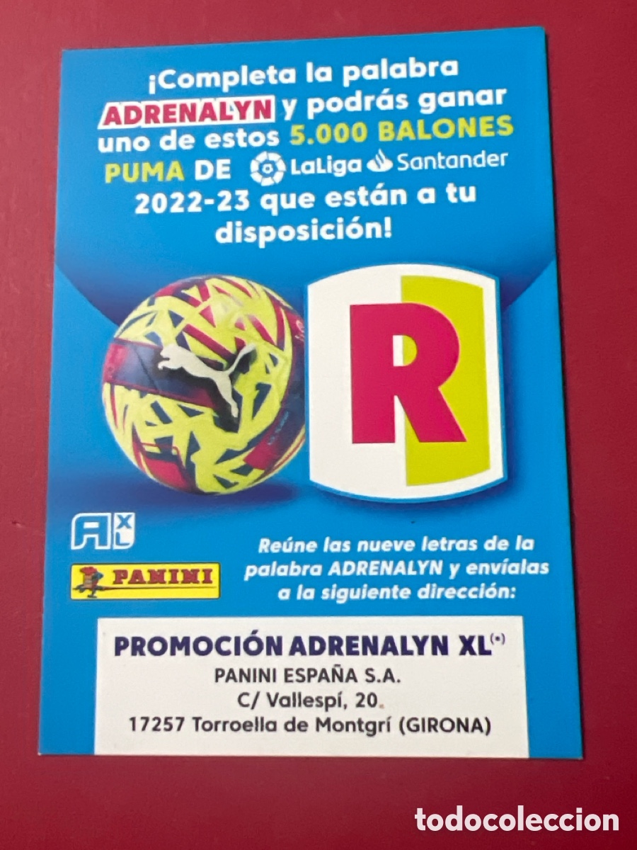 Cromos de F&uacute;tbol: C7353. Letra R promoci&oacute;n bal&oacute;n Puma, Panini Adrenalyn XL 2022 2023 22 23