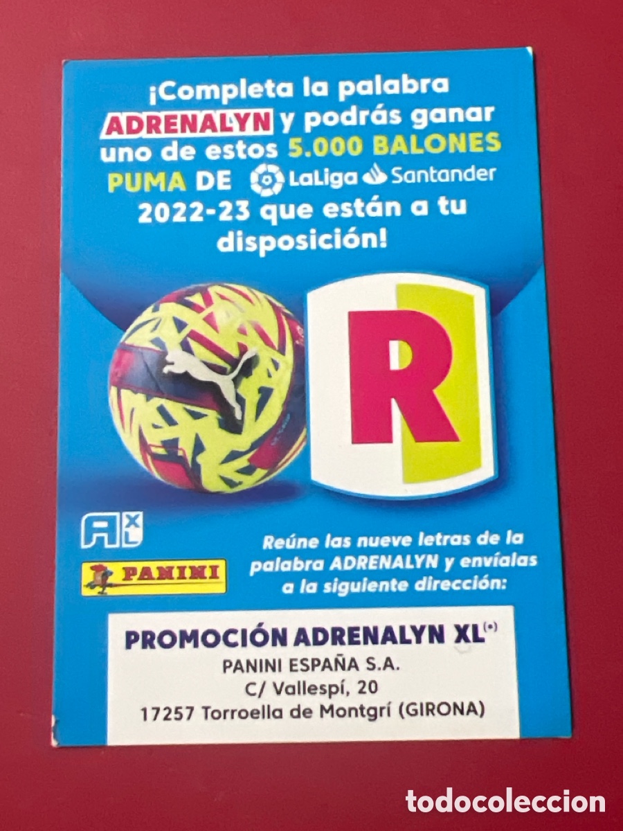 Cromos de F&uacute;tbol: C7354. Letra R promoci&oacute;n bal&oacute;n Puma, Panini Adrenalyn XL 2022 2023 22 23