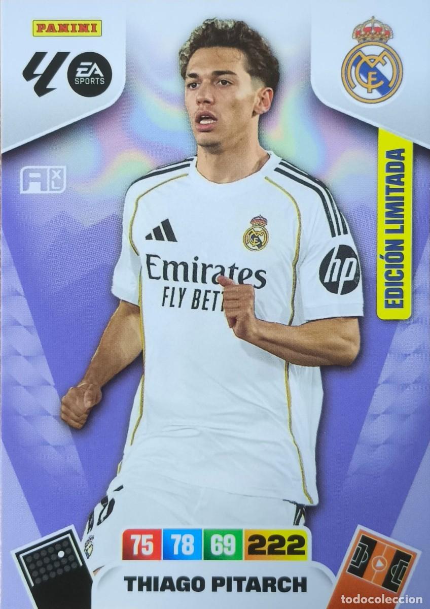 Cromos de F&uacute;tbol: FUTBOL - ADRENALYN - 2025-2026 - 25-26 - REAL MADRID - THIAGO PITARCH - EDICION LIMITADA