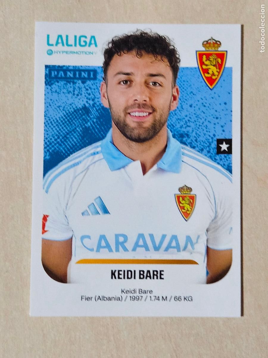 Cromos de F&uacute;tbol: N&ordm; 410 KEIDI BARE - REAL ZARAGOZA - CROMO - LIGA HYPERMOTION 2025 2026 SEGUNDA DIVISION 25 26
