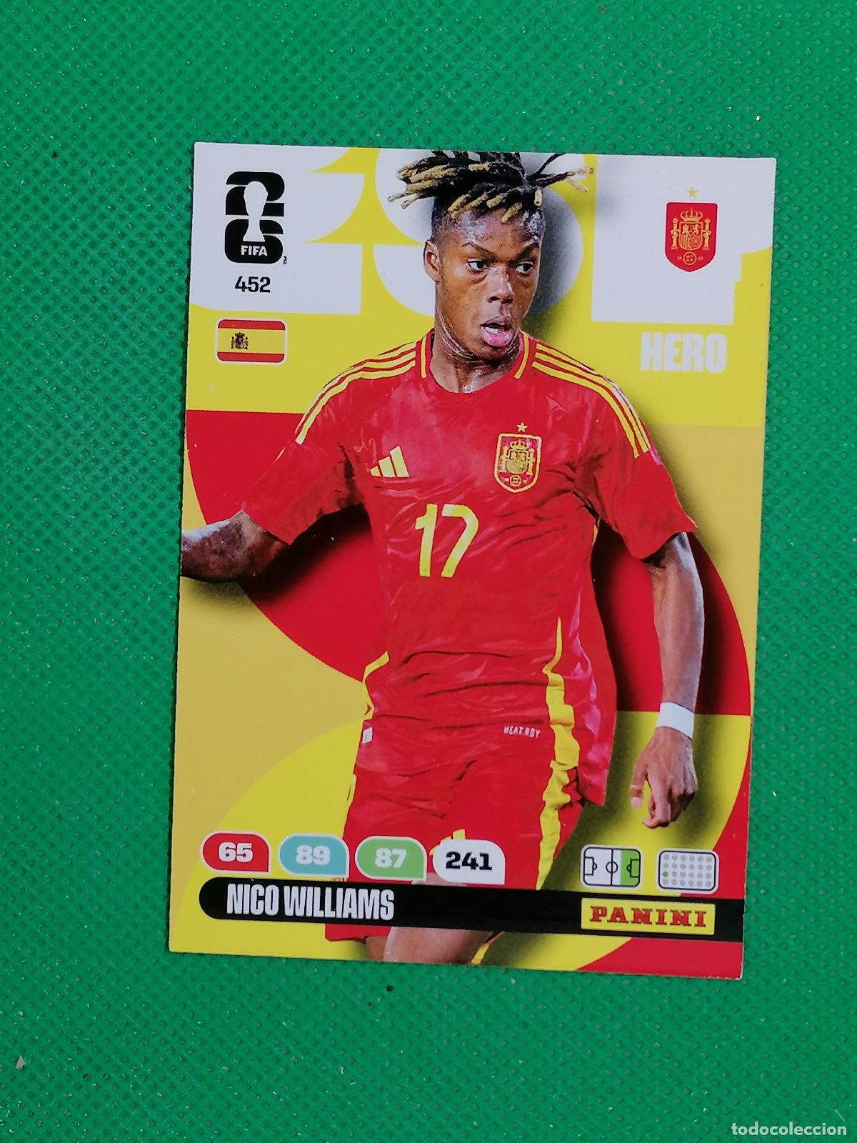 Cartes &agrave; collectionner de Football: 452 NICO WILLIAMS ESPA&Ntilde;A HERO ⚽ PANINI ADRENALYN FIFA WORLD CUP 26 2026 ⚽