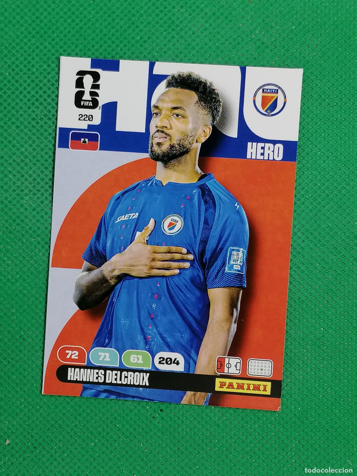 Cartes &agrave; collectionner de Football: 220 HANNED DELCROIX HAITI HERO ⚽ PANINI ADRENALYN FIFA WORLD CUP 26 2026 ⚽