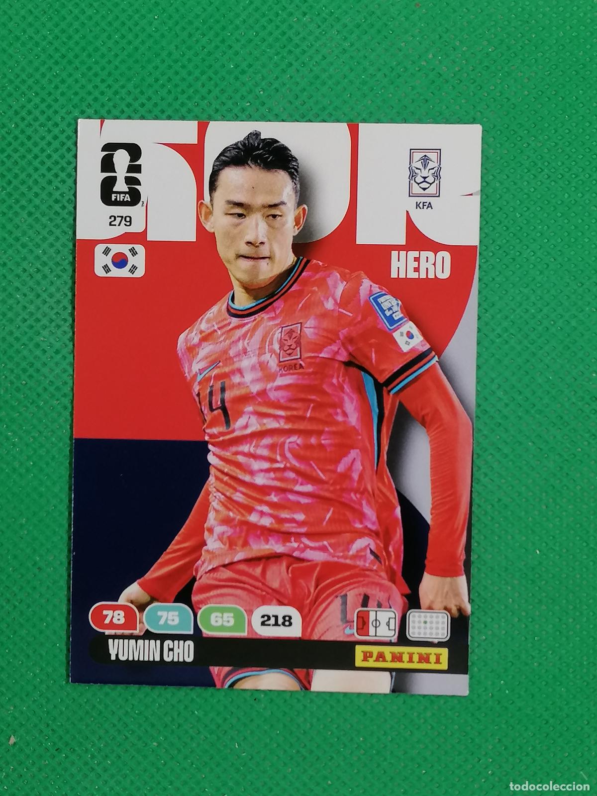 Cartes &agrave; collectionner de Football: 279 YUMIN CHO REPUBLICA COREA HERO ⚽ PANINI ADRENALYN FIFA WORLD CUP 26 2026 ⚽