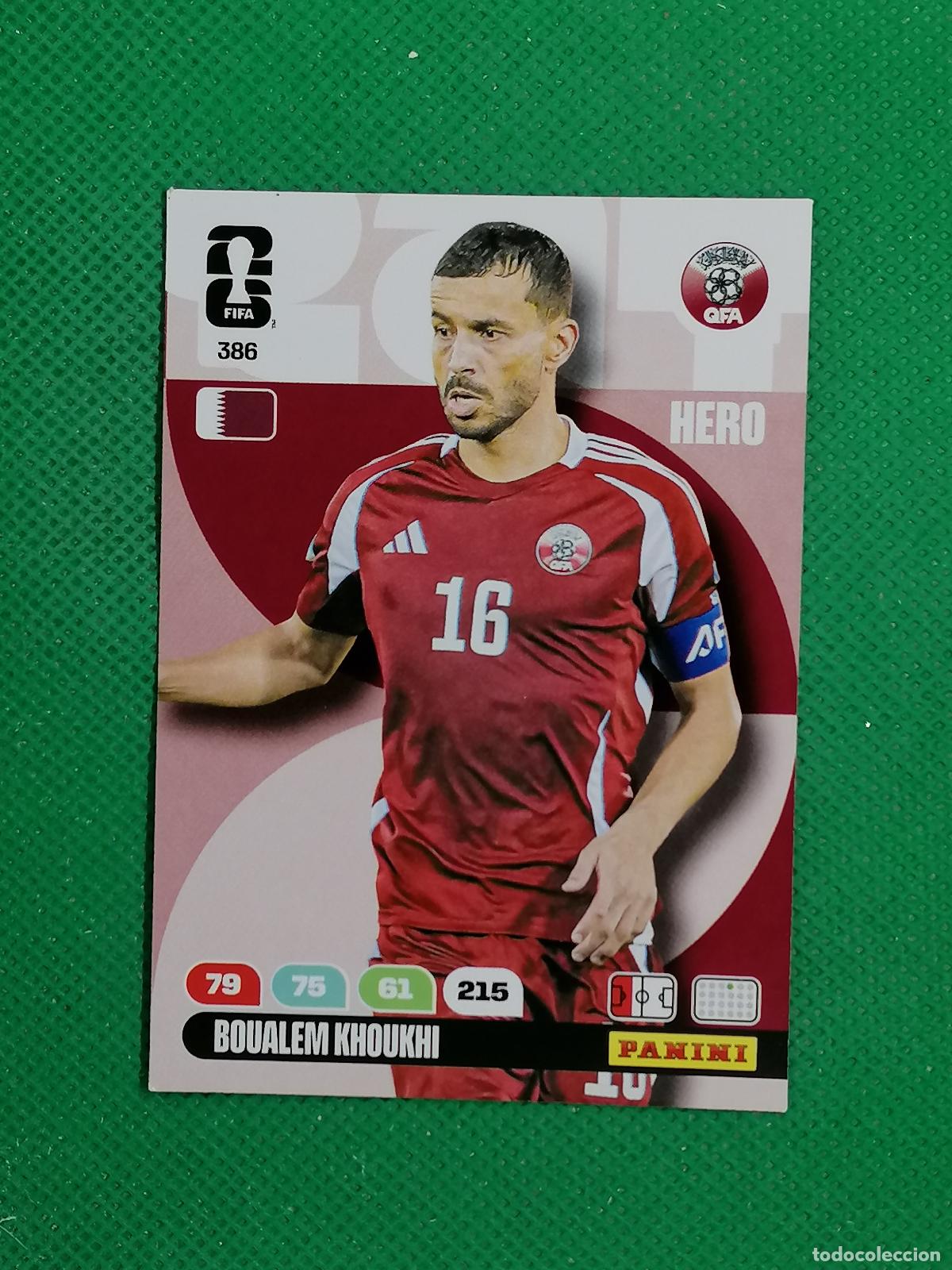 Cartes &agrave; collectionner de Football: 386 BOUALEM KHOUKHI QATAR HERO ⚽ PANINI ADRENALYN FIFA WORLD CUP 26 2026 ⚽
