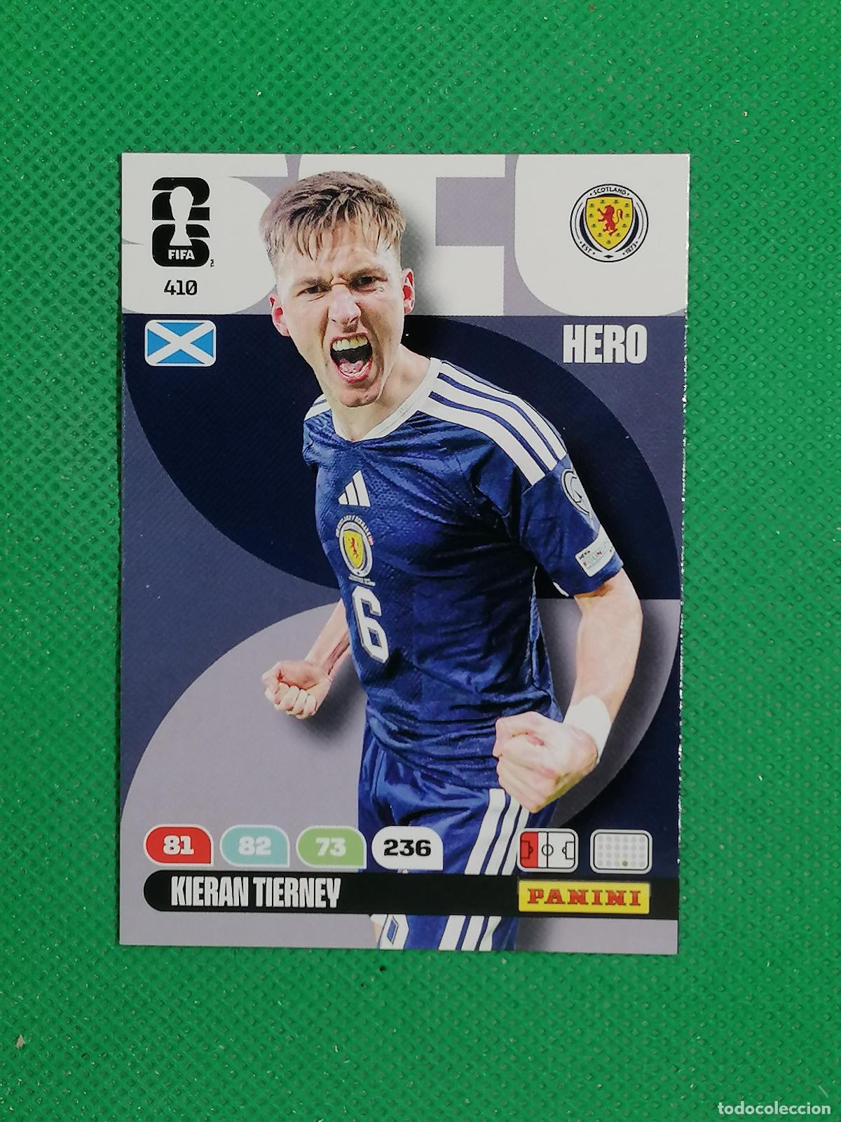 Cromos de F&uacute;tbol: 410 KIERAN TIERNEY SCOTLAND HERO ⚽ PANINI ADRENALYN FIFA WORLD CUP 26 2026 ⚽