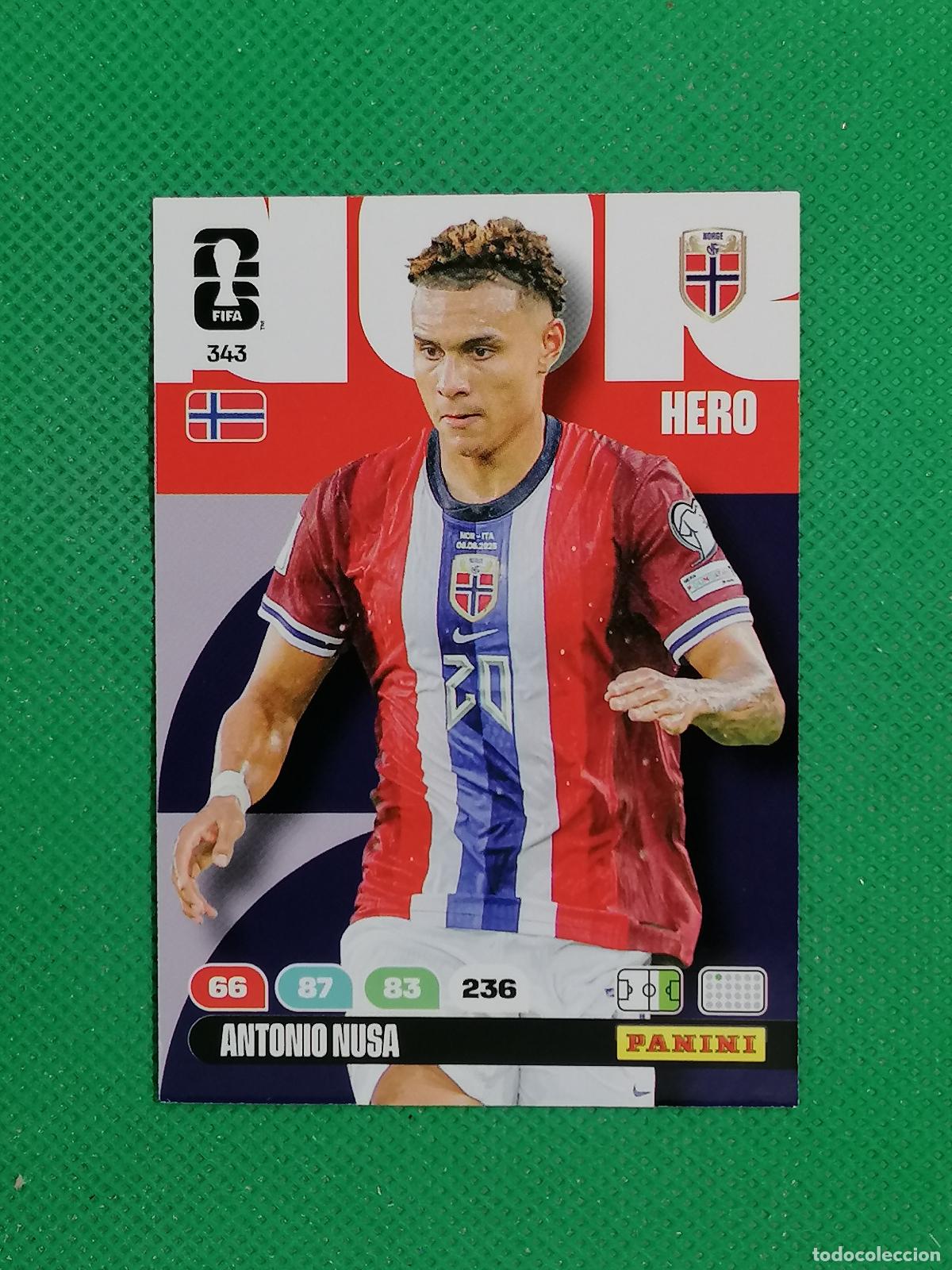 Cromos de F&uacute;tbol: 343 ANTONIO NUSA NORUEGA HERO ⚽ PANINI ADRENALYN FIFA WORLD CUP 26 2026 ⚽