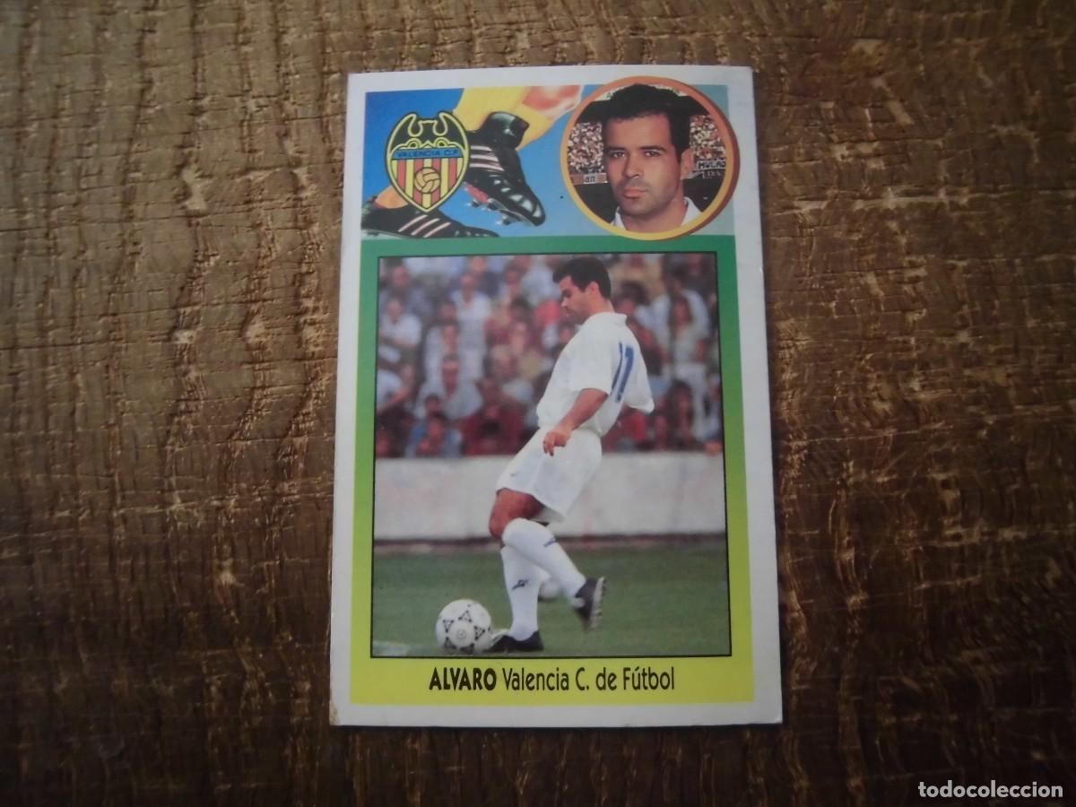 Cromos de F&uacute;tbol: &Aacute;LVARO VALENCIA LIGA 93-94 EDICIONES ESTE CROMO CART&Oacute;N RECUPERADO