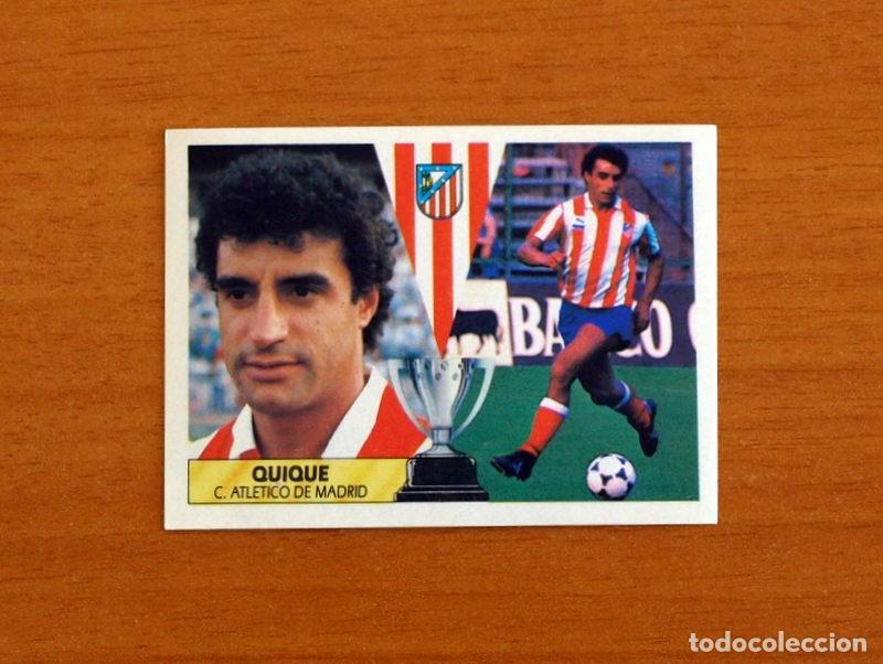 Cromos de F&uacute;tbol: Atl&eacute;tico de Madrid - Quique - Ediciones Este Liga 1987-1988, 87-88 - Nunca pegado