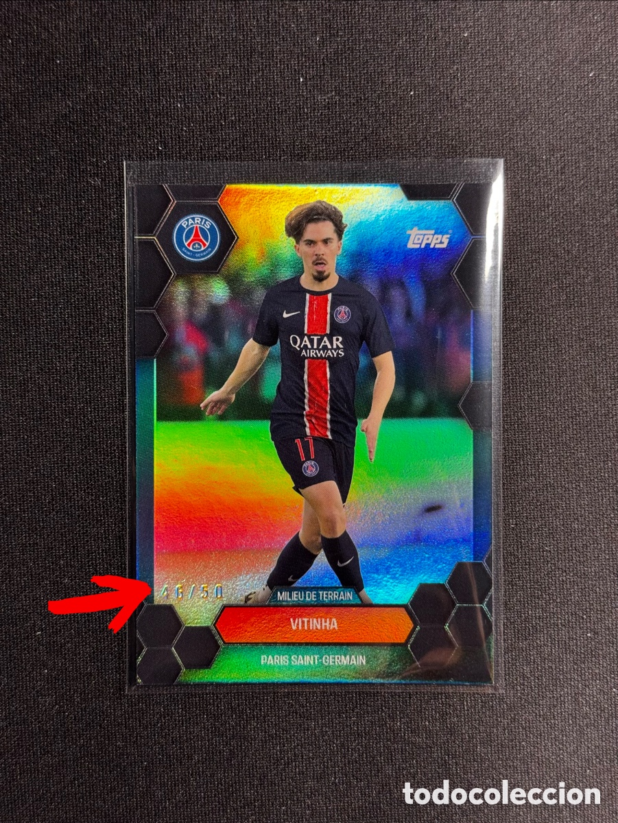 Figurine di Calcio: Vitinha numerado Fan Set PSG Topps 24 25