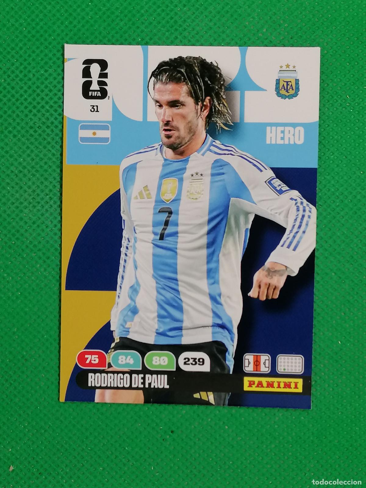 Cromos de F&uacute;tbol: 31 RODRIGO DE PAUL ARGENTINA HERO ⚽ PANINI ADRENALYN FIFA WORLD CUP 26 2026 ⚽
