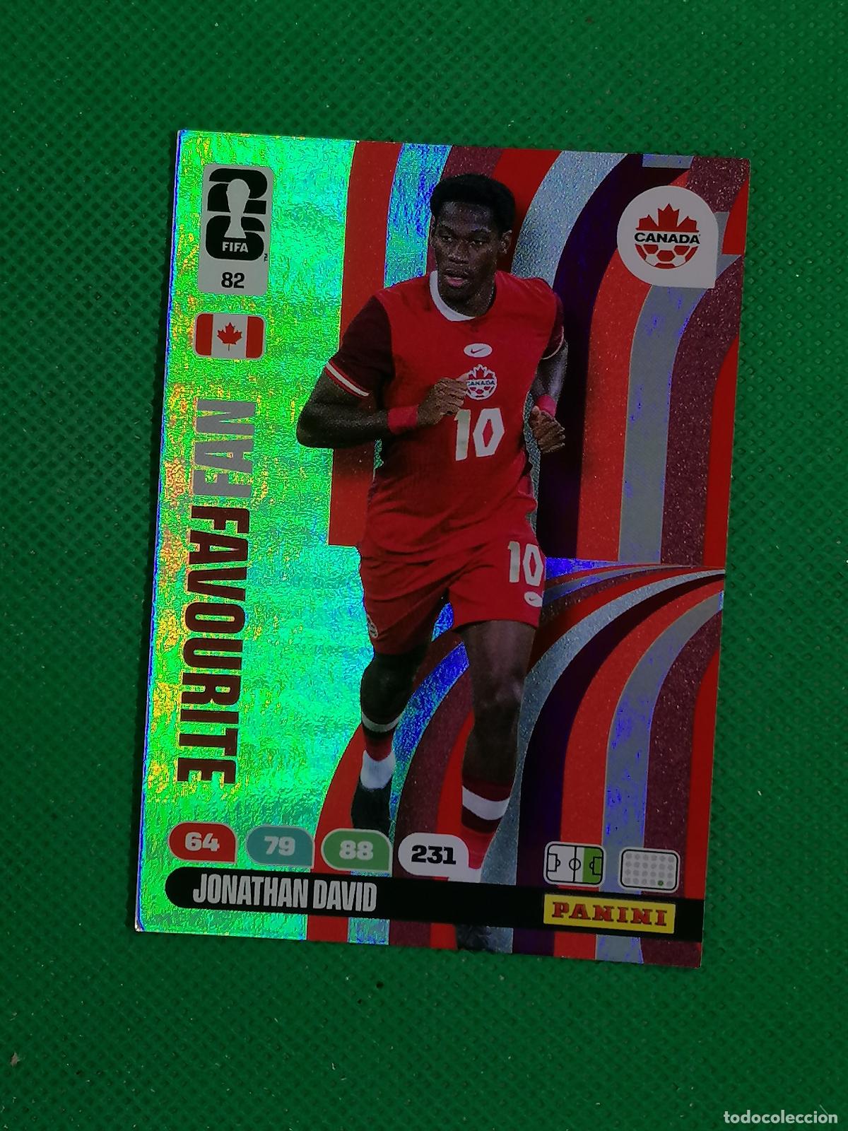 Cromos de F&uacute;tbol: 82 JONATHAN DAVID CANADA FAN FAVOURITE ⚽ PANINI ADRENALYN FIFA WORLD CUP 26 2026 ⚽