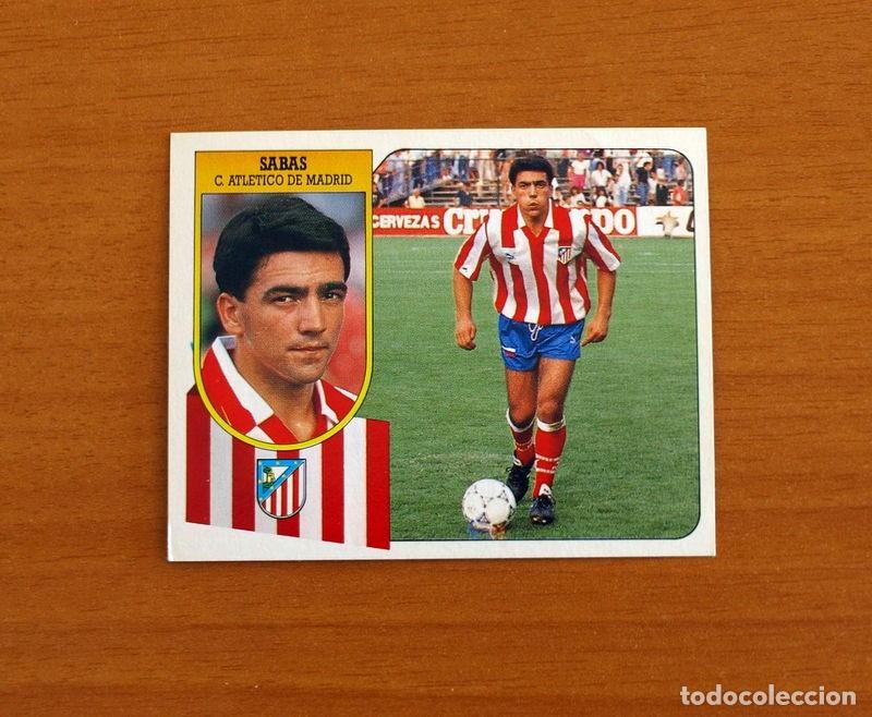 Cromos de F&uacute;tbol: Atletico de Madrid - Sabas - Ediciones Este Liga 1991-1992, 91-92 - Nunca Pegado
