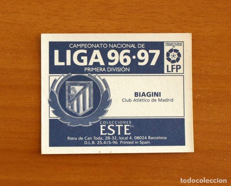 Cromos de F&uacute;tbol: Atl&eacute;tico Madrid - Biagini - Ediciones Este Liga 1996-1997, 96-97 - Nunca Pegado
