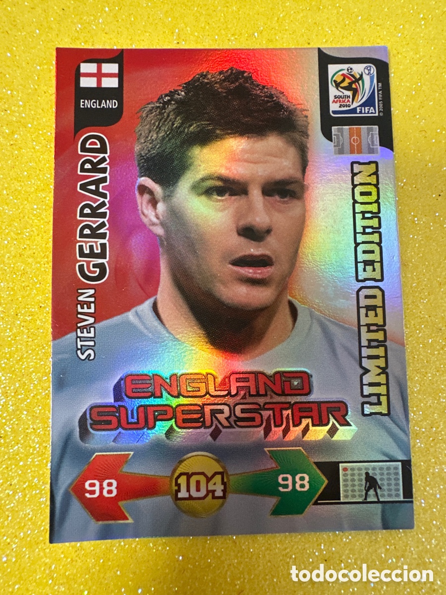 Cromos de F&uacute;tbol: GERRARD (INGLATERRA) LIMITED EDIT ADRENALYN FIFA WORLD CUP SOUTH &Aacute;FRICA 2010 PANINI TRADING CARD