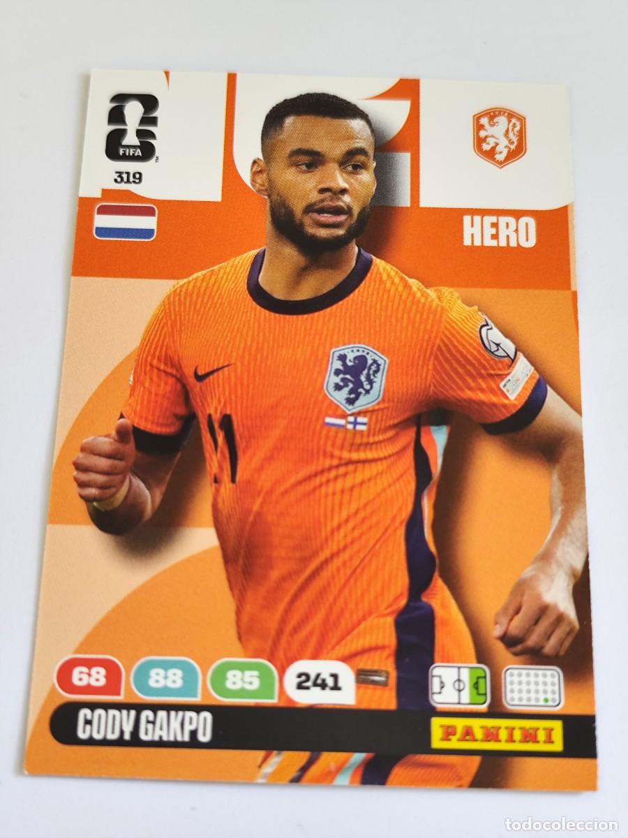 Cromos de F&uacute;tbol: FIFA WORLD CUP 2026 PANINI ADRENALYN XL 319 CODY GAKPO - HERO PAISES BAJOS
