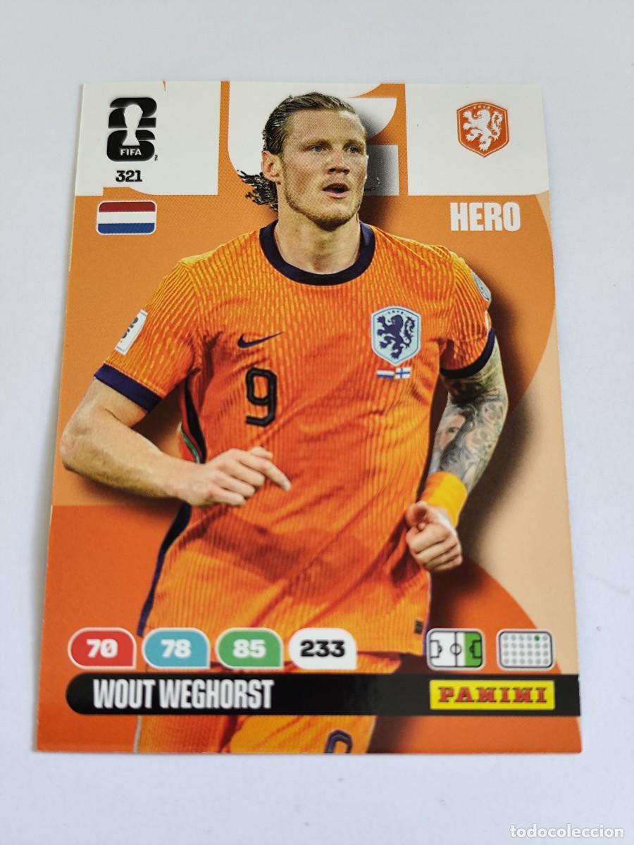 Cromos de F&uacute;tbol: FIFA WORLD CUP 2026 PANINI ADRENALYN XL 321 WOUT WEGHORST - HERO PAISES BAJOS