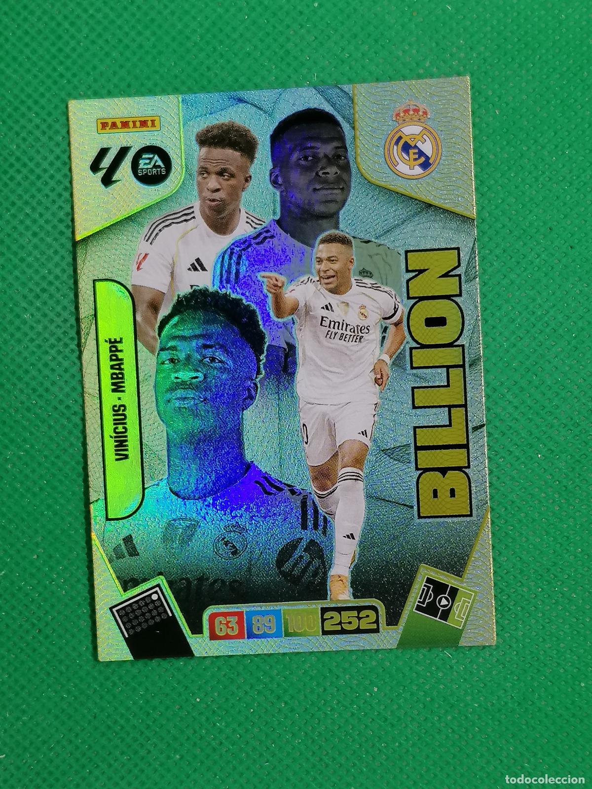 Cromos de F&uacute;tbol: VINICIUS MBAPPE REAL MADRID BILLION ⚽ PANINI LIGA ADRENALYN XL 2025 2026 25 26 ⚽