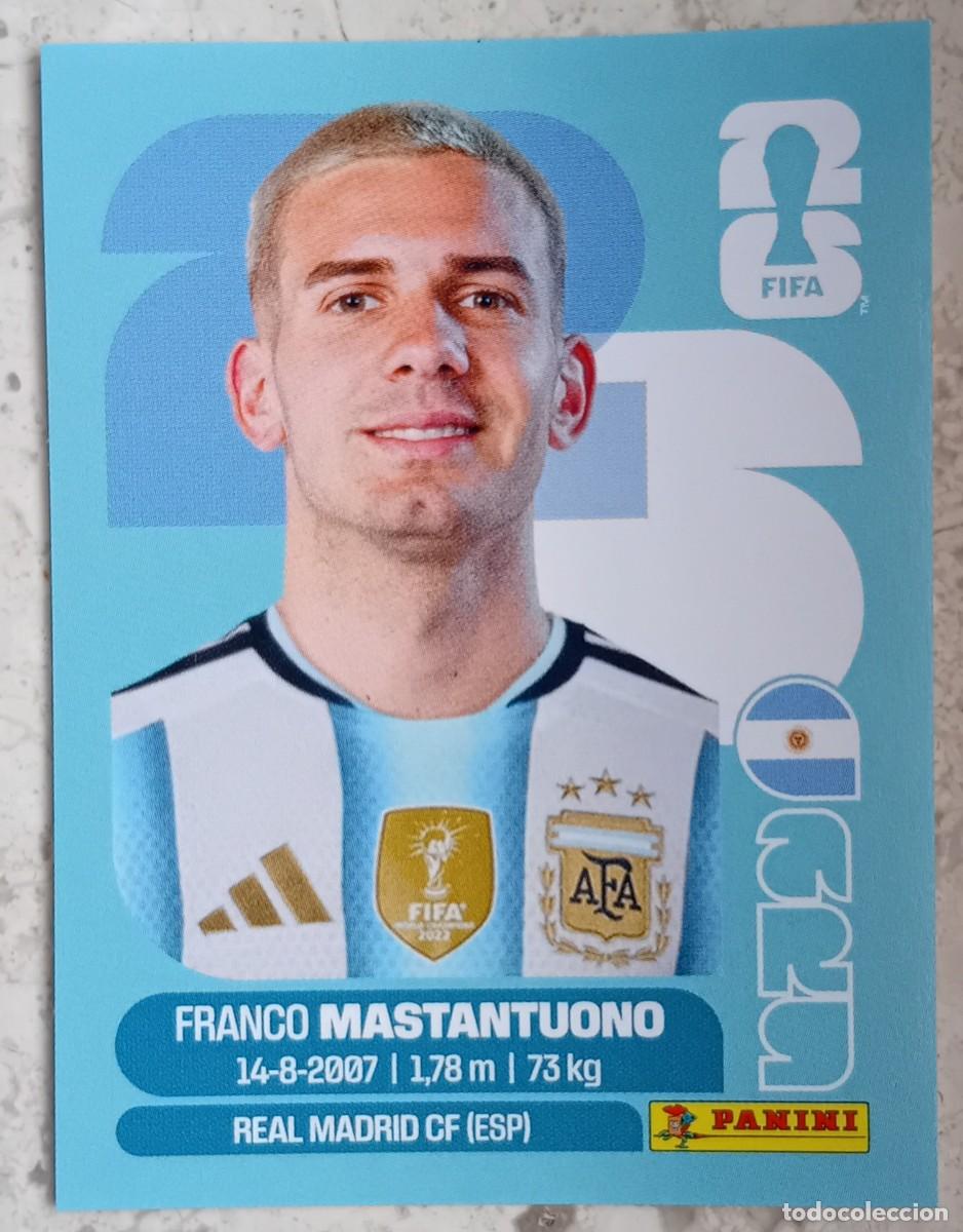 Cromos de F&uacute;tbol: Figurina Panini 2026 Cromo World Cup Usa Mundial 2026 Franco Mastantuono Argentina n ARG 15