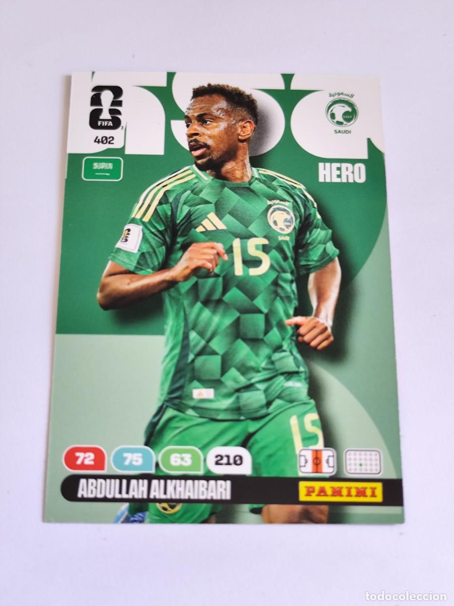 Cromos de F&uacute;tbol: FIFA WORLD CUP 2026 PANINI ADRENALYN XL 402 ABDULLAH ALKHAIBARI - HERO ARABIA SAUDI