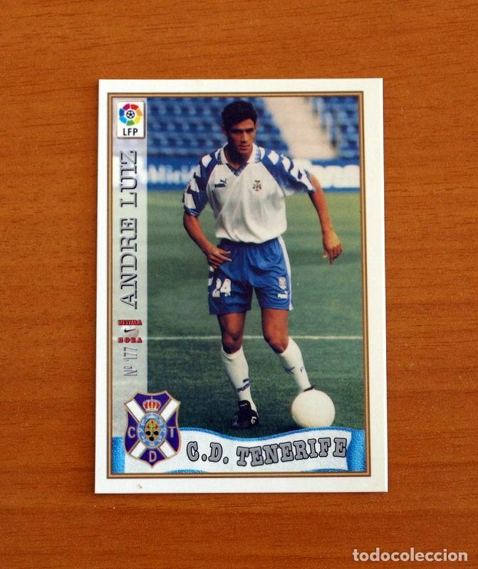 Cromos de F&uacute;tbol: C.D. Tenerife - N&ordm; 177 Andre Luiz - &Uacute;ltima Hora - Mundicromo ficha de la Liga 1997-1998, 97-98
