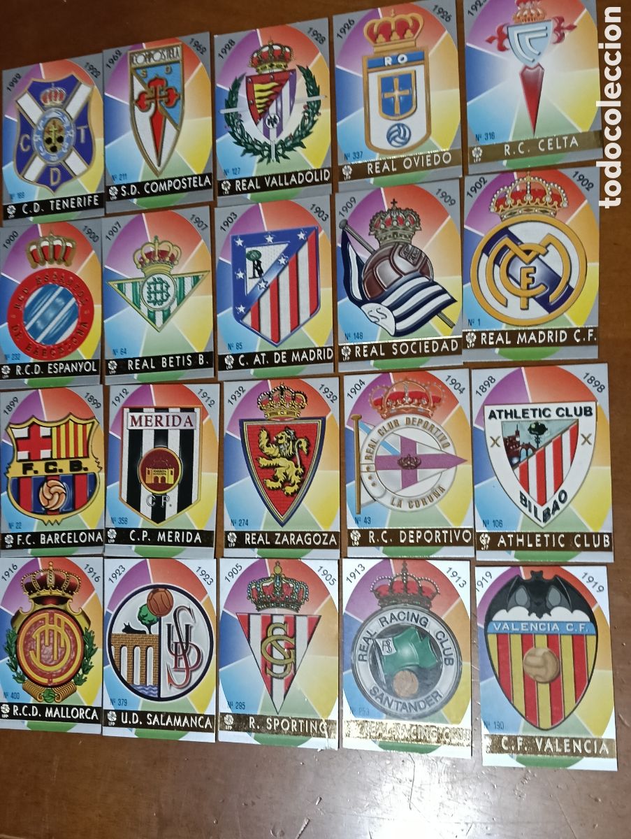 Cromos de F&uacute;tbol: LIGA 1997-98 Todos los Escudos de los equipos de la liga 1997-98 EN BUEN ESTADO