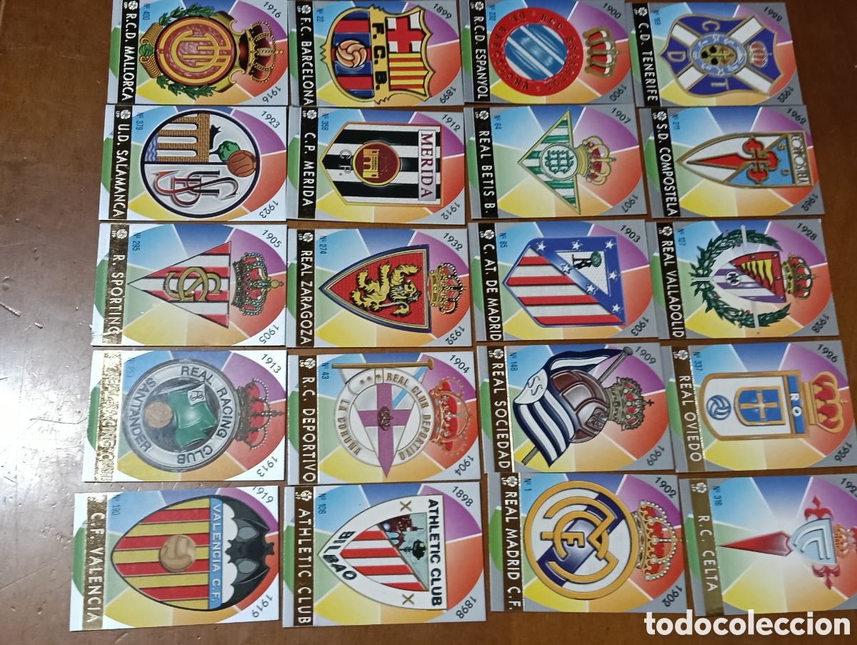 Cromos de F&uacute;tbol: LIGA 1997-98 Todos los Escudos de los equipos de la liga 1997-98 EN BUEN ESTADO
