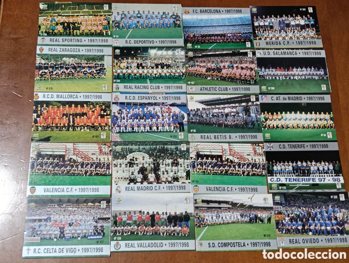 Cromos de F&uacute;tbol: LIGA 1997-98 Plantilla de todos los equipos de la liga 1997-98 en buen estado