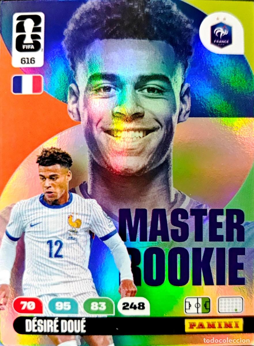 Cromos de F&uacute;tbol: 616 Desire Doue - Francia - MASTER ROOKIE - PANINI Adrenalyn FIFA World Cup 2026