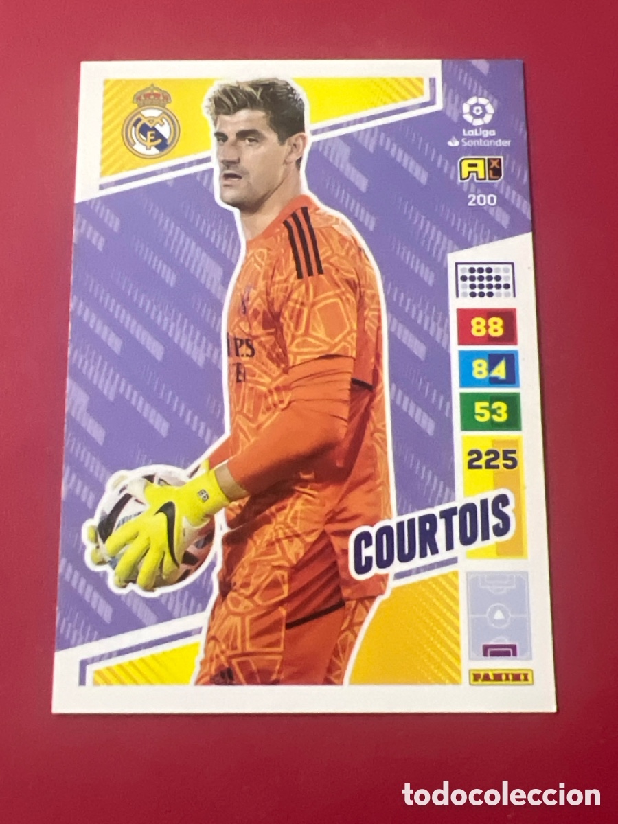 Cromos de F&uacute;tbol: C7361. 200 COURTOIS REAL MADRID CF FICHAS ALBUM ADRENALYN XL 2022 2023 22 23
