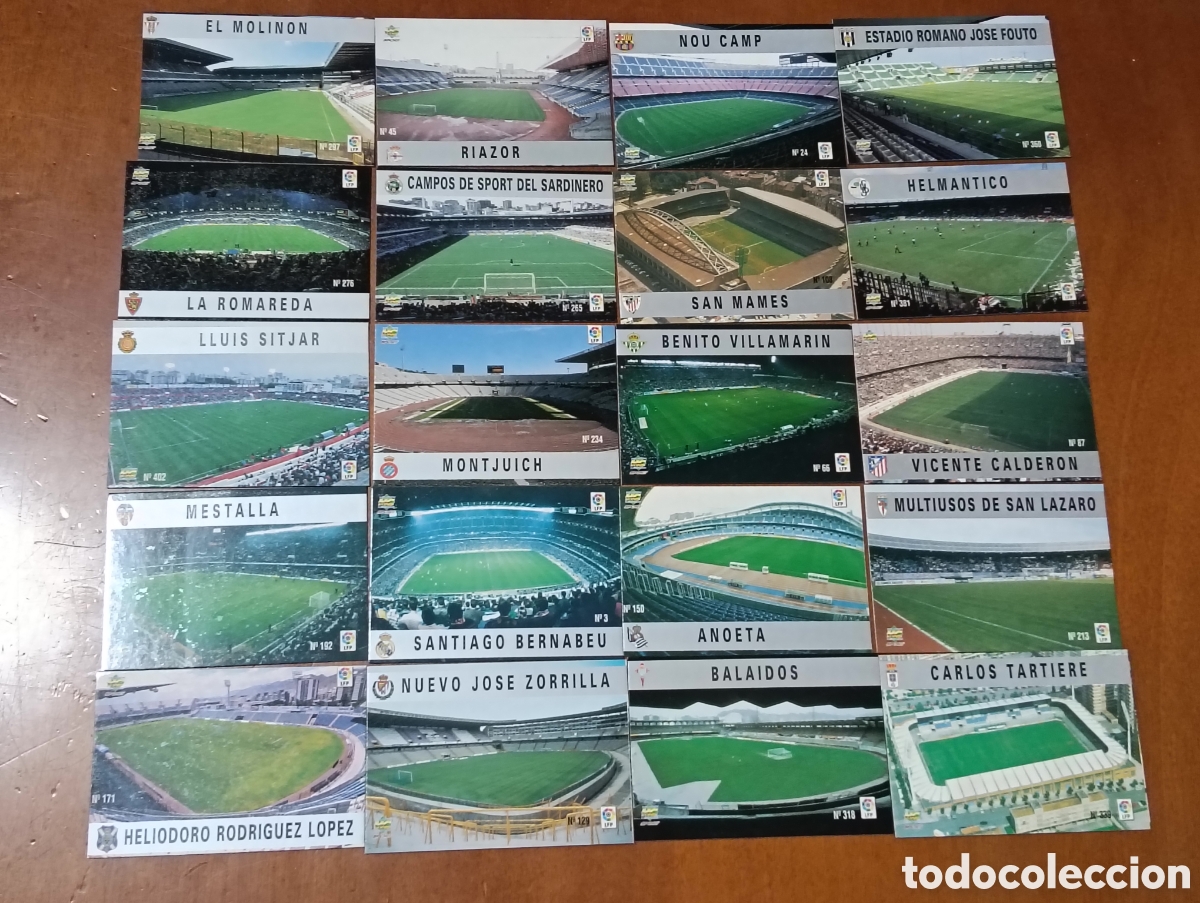 Cromos de F&uacute;tbol: Liga 1997-98 los cromos de todos los campos de f&uacute;tbol de la liga 1997-98 en buen estado