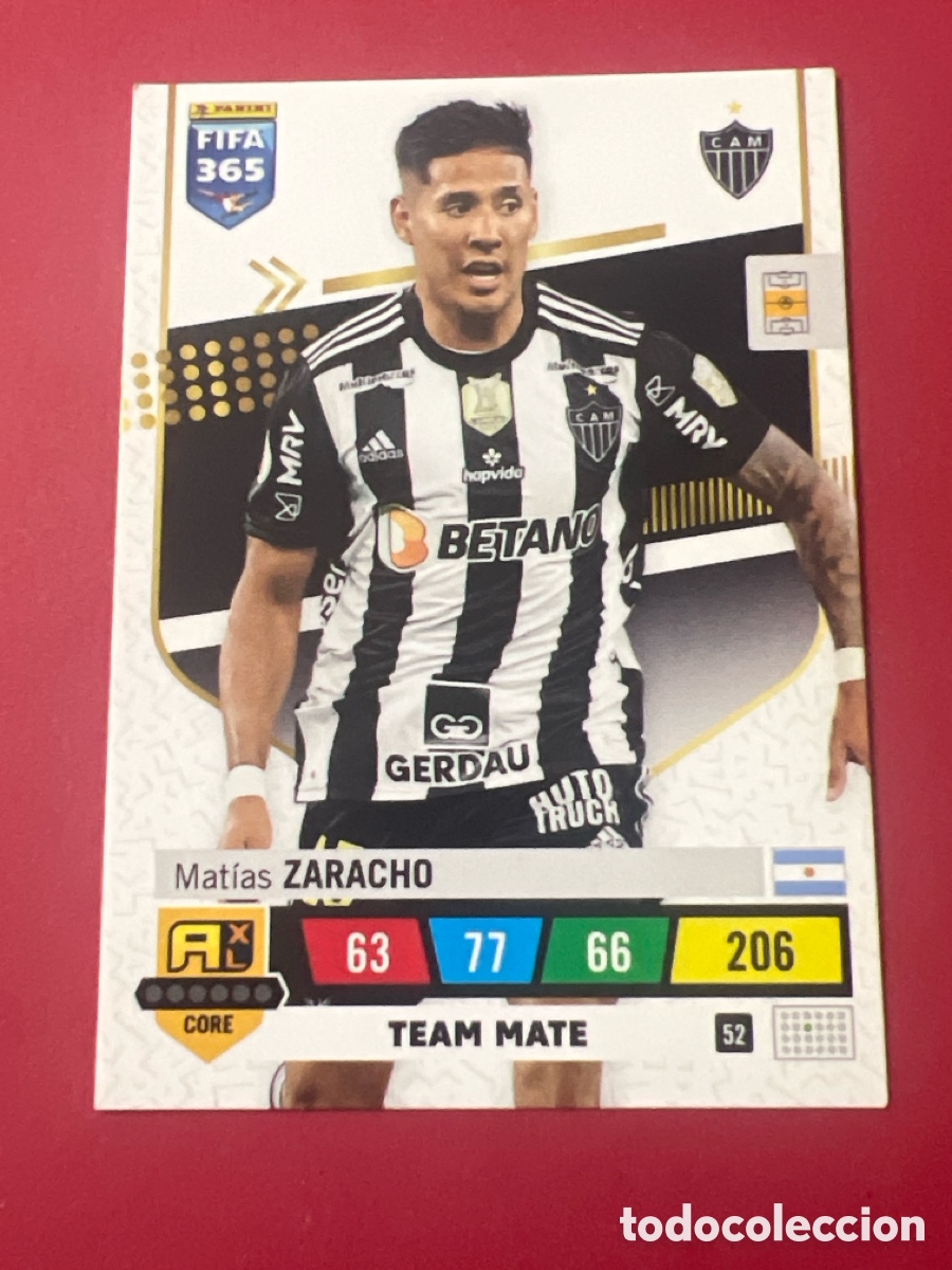 Cromos de F&uacute;tbol: E678. 52 Zaracho, Atl&eacute;tico Mineiro, Panini Adrenalyn XL Fifa 365 2022 2023 22 23