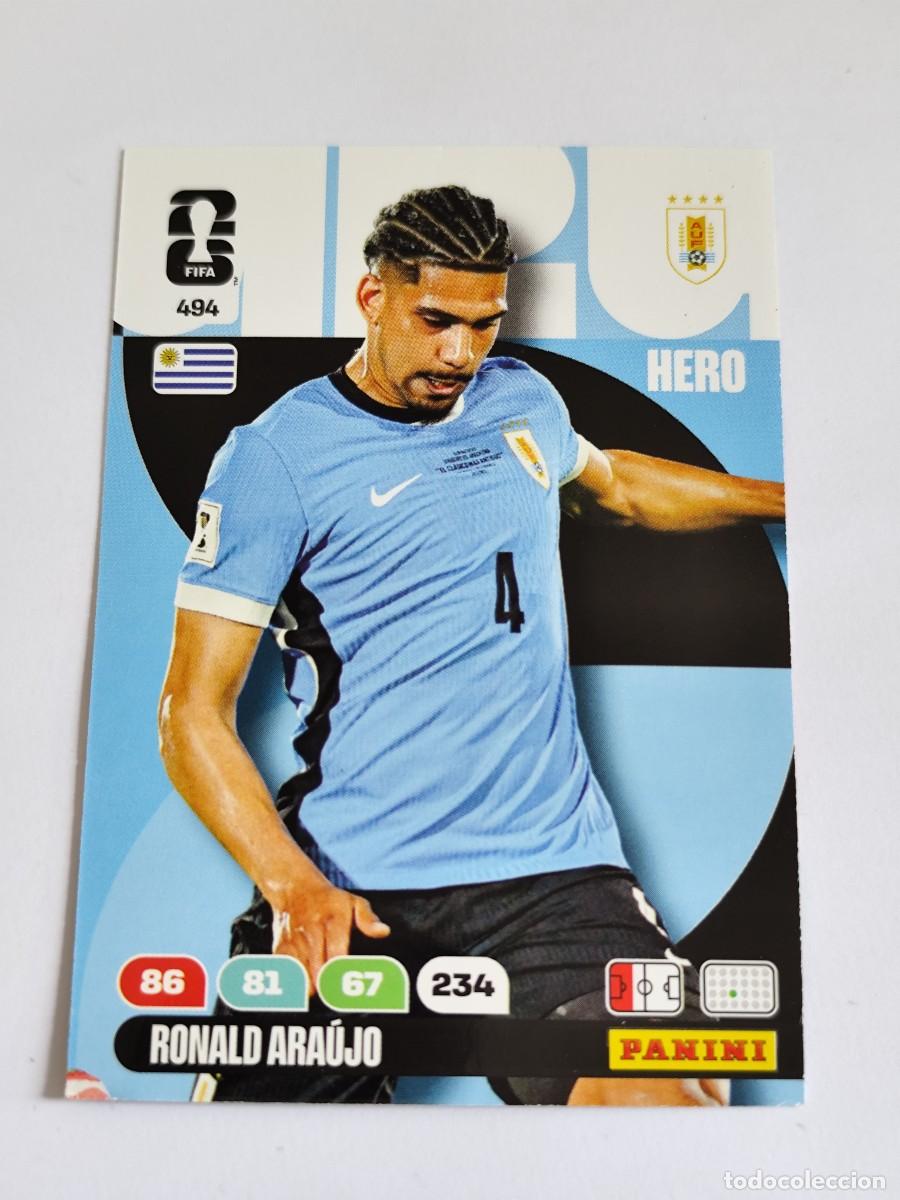 Cromos de F&uacute;tbol: FIFA WORLD CUP 2026 PANINI ADRENALYN XL 494 RONALD ARAUJO - HERO URUGUAY