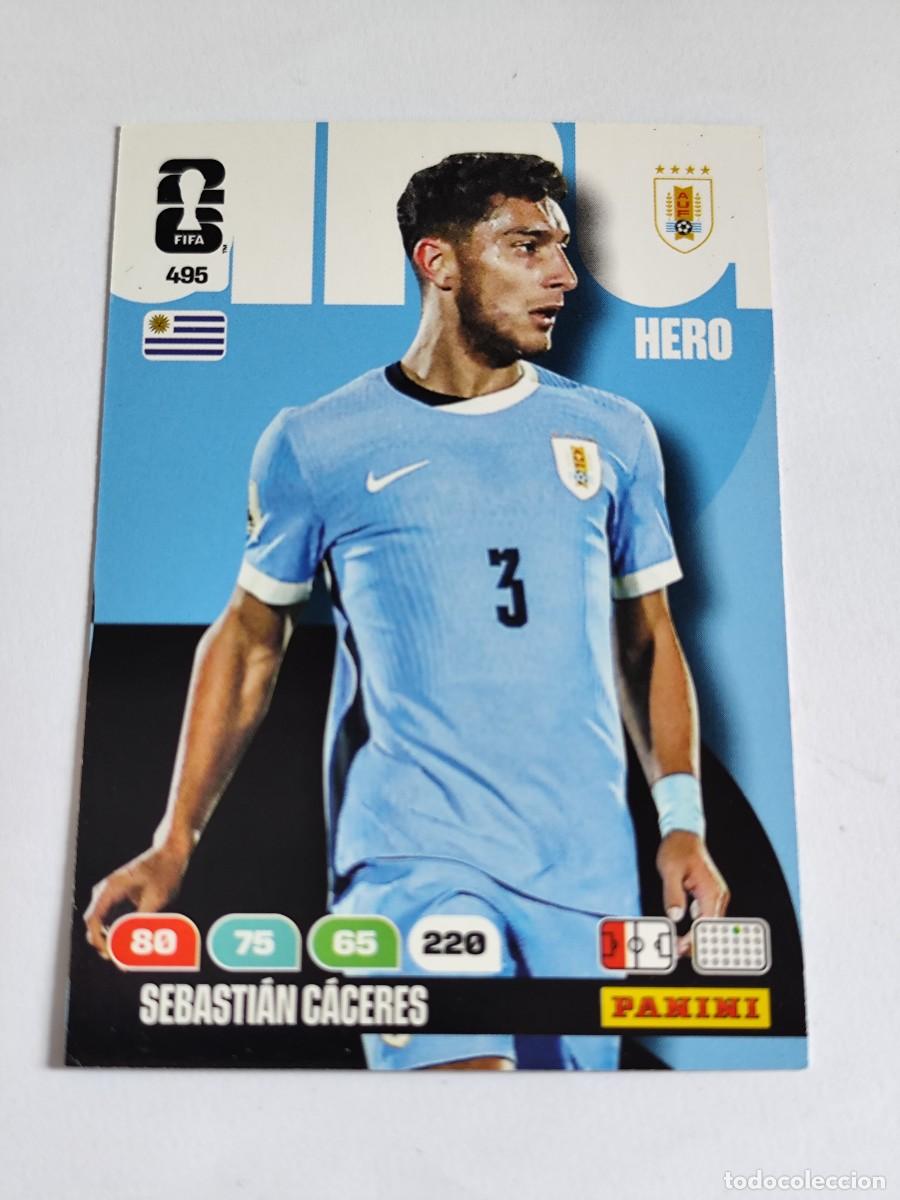 Figurine di Calcio: FIFA WORLD CUP 2026 PANINI ADRENALYN XL 495 SEBASTI&Aacute;N C&Aacute;CERES - HERO URUGUAY
